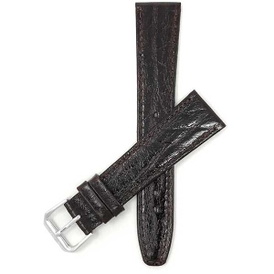 Bandini Thin Leather Bark Pattern Smart Watch Band Strap For Garmin Venu Sq - 20mm, Brown / Silver Buckle
