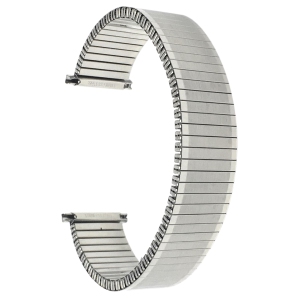 Bandini Expansion Smart Watch Band Strap, Metal Stretch Strap For Mobvoi Ticwatch E, E3, C2 - 20mm, Silver