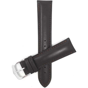 Bandini Mat Finish Padded Leather Smart Watch Band Strap For Garmin Forerunner, Vivoactive 4 - 22mm, Brown
