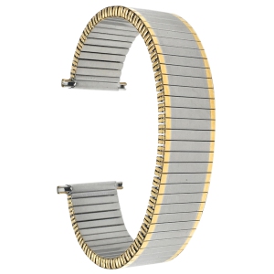 Bandini Expansion Smart Watch Band Strap, Metal Stretch Strap For Michael Kors Access Runway - 18mm, Silver / Gold