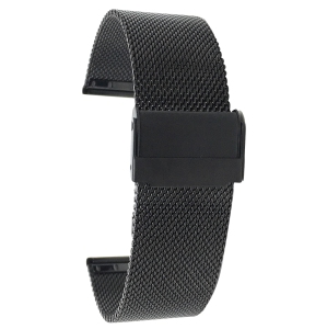 Bandini Fine Metal Mesh Smart Watch Band Strap, Stainless Steel Mesh Milanese Band For Amazfit GTR 47mm, GTR2, GTR 2e and Stratos - 22mm, Black
