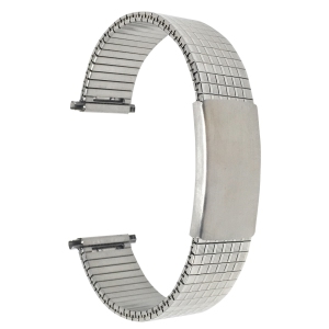 Bandini Adjustable Length Expansion Watch Strap, Stretch Smart Band For Fossil Gen 6 (42mm), Hybird HR Scarlette, Chartier - 18mm, Silver