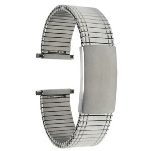 Bandini Adjustable Expansion Smart Watch Band, Stretch Strap For Withings Nokia Scanwatch, Steel HR 36mm, Move ECG - 18mm, Silver