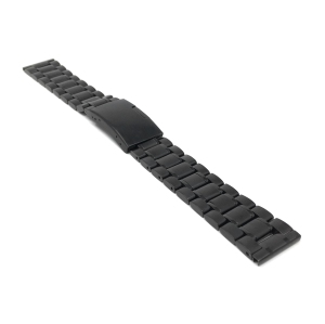 Bandini Stainless Steel Smart Watch Band Strap For Fossil Gen 6 (42mm), Hybird HR Scarlette, Chartier - 18mm, Black