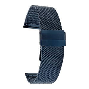 Bandini Fine Metal Mesh Smart Watch Band Strap, Stainless Steel Mesh Milanese Band For Withings Nokia Scanwatch, Steel HR 36mm, Move ECG - 18mm, Blue