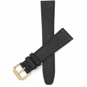 Bandini Slim Leather Buffalo Pattern Smart Watch Band Strap For Garmin Venu Sq - 20mm, Black / Gold Buckle