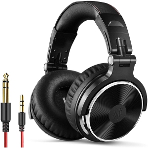 Dolaer Adapter-Free Closed Back Over Ear DJ Stereo Monitor Headphones, Professional Studio Monitor & Mixing, Telescopic Arms with Scale, Newest 50mm Neodymium Drivers - Black