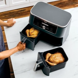 Ninja DZ401 Foodi 10 Quart 6-in-1 DualZone XL 2-Basket Air Fryer with 2 Independent Frying Baskets