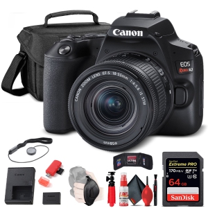 Canon EOS Rebel SL3 DSLR Camera W/ 18-55mm Lens (Black) (3453C002) Ultimate Bundle