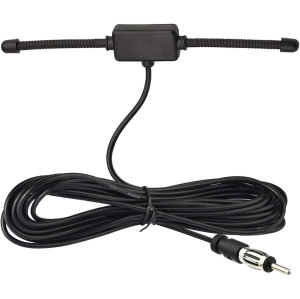 wlaniot Universal Car Stereo AM FM Dipole Antenna,Hidden Adhesive Mount Radio Aerial for Vehicle Truck SUV Radio Stereo Head Unit Receiver Tuner,10 feet Cable DIN Plug Connector