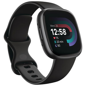Fitbit Versa 4 Aluminum Smartwatch with Calling, Heart Rate Monitor, GPS & 3 months Google Health Premium - Graphite