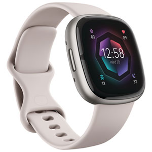 Fitbit Sense 2 Aluminum Smartwatch with Calling, Heart Rate Monitor, GPS & 3 months Google Health Premium - Platinum