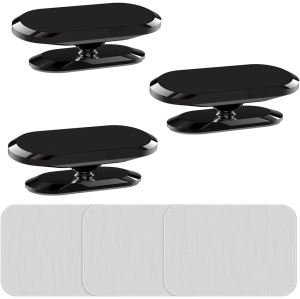 [3 Pack ] Car Magnetic Phone Mount, Upgrade 8X Magnets Strong Magnet Cell Phone Holder,Dashboard 360° Rotation & Degrees View, for All Smartphone and Cellphone