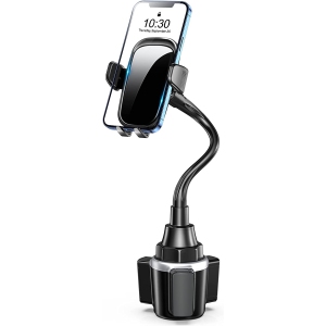 Car Phone Holder, Dual 360° Rotate Gooseneck Cup Holder Phone Mount for Car, Flexible Cell Phone Holder Car Compatible with iPhone 13 12 11 Pro Max XS XR, Galaxy S22 21 S20,