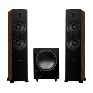 Fluance Ai81 Powered Floorstanding Speakers DB10 10" Powered Subwoofer 15ft RCA Subwoofer Cable