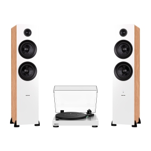 Fluance RT81 Elite High Fidelity Vinyl Turntable and Ai81Powered 2-Way Floorstanding Tower Speakers