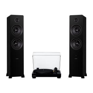 Fluance RT80 Classic High Fidelity Vinyl Turntable and Ai81 Powered 2-Way Floorstanding Tower Speakers