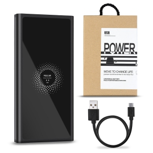 Wireless Power Bank USB C,10000mAh Qi 15W Charging for iPhone 12 11, Galaxy S20