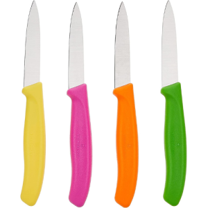 Victorinox 4-Piece Set of 3.25 Inch Swiss Classic Paring Knives with Straight Edge, Spear Point