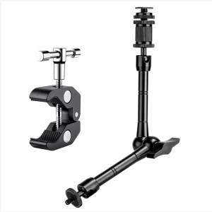 Fomito 11' inch Articulating Magic Arm + Super Clamp for Camera, LCD Monitor, LED Video Light