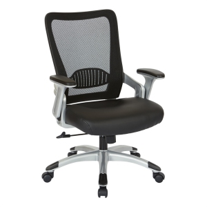 Chaise arrière écran avec siège en cuir noir