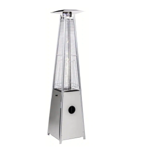 Legacy Heating 40,000 BTU Glass Tube Patio Flame Heater, Stainless Steel CAPH-GT-SS