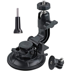 360 Degrees Rotation Suction Cup Mount+Tripod Adapter+Long Mounting Screw For Gopro Windshield Mount Hero7/6/5 Black Hero 4 Silver Xiaomi YI 4k Gitup Git2 Sony ODRVM 12MP 10
