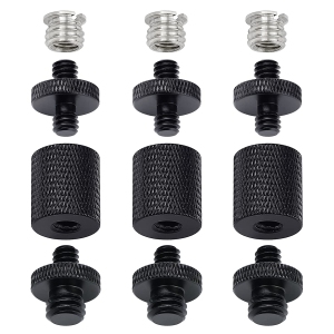 12 Pcs 1/4' 3/8' Light Stand Adapter, Tripod Screw Adapter Converter for DSLR Camera Tripod, Shoulder Rig, Flash Light Stand, Camera Cage, Lighting Equipment, LED Panel, GoPro Trip