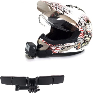 Motorcycle Helmet Chin Mount Kits with Adhesive Curved Pads for GoPro Hero 9, 8, 7, (2018), 6 5 4 3, Hero Black, Session, Xiaomi Yi, SJCAM, AKASO, Campark & Other Action Camera