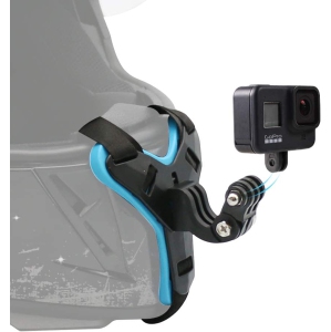 Motorcycle Helmet Chin Strap Mount for GoPro Hero 10/9/8/7/(2018)/6/5 Black,DJI Osmo Action 2,Insta360 ONE R,AKASO/Campark/YI and More