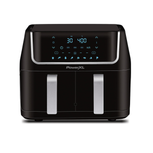 PowerXL Vortex 10-QT Dual Basket Air Fryer, 7-in-1 2-Basket Electric Fryer or 1 Extra-Large Capacity Basket, SmartSync Technology, for Entire XL Family Meals, Shake Reminder