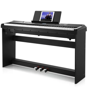 Donner DEP-20 Portable 88 Key Weighted Digital Piano with Furniture Stand & 3 Pedal