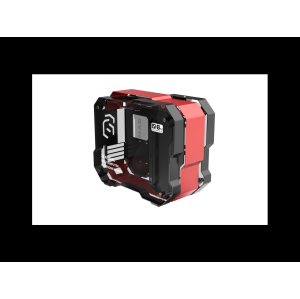 H.E. ZC-06M Tempered Glass Mini Computer Case Support 240mm Radiator Support M-ATX Motherboard USB 3.0 -Red