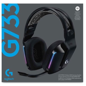 Casque de jeu sans fil Logitech G733 Lightspeed RGB (Noir) - Neuf