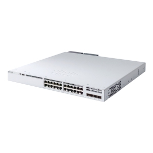 Cisco Catalyst 9300L - Network Essentials - switch - L3 - managed - 24 x 10/100/1000 (PoE+) + 4 x Gigabit SFP (uplink) ( C9300L-24P-4G-E )