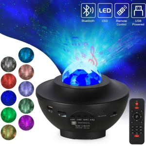 Star LED Galaxy Ocean Wave Projector Bluetooth Music Speaker for Baby Bedroom