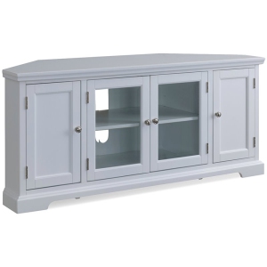 Leick Riley Holliday 57" Corner TV Stand in White