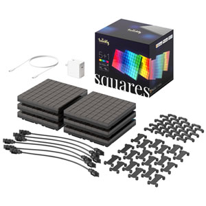 Twinkly Squares RGB Smart LED Light Panels - Combo Kit - 6 Panels