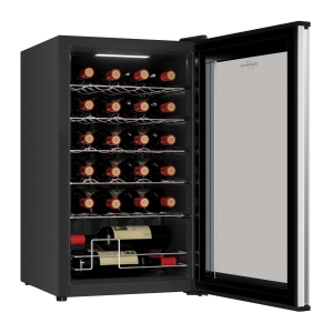 Koolatron 24 Bottle Wine Cooler Black 2.4 cu ft (68L) Freestanding Compressor Wine Fridge