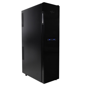 Koolatron 18 Bottle Slim Dual Zone Wine Cooler, Black Wine Fridge, Freestanding Wine Cellar, Red, White, Sparkling Wine Storage for Home Bar, Kitchen, Apartment, Condo