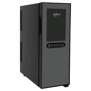 Koolatron 12 Bottle Dual Zone Wine Cooler, Black, Wine Fridge, Freestanding Wine Cellar, Red, White, Sparkling Wine Storage for Small Kitchen, Apartment, Condo, RV