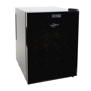 Koolatron 20 Bottle Wine Cooler, Black Dual-Unit Wine Fridge, Freestanding Wine Cellar, Red, White and Sparkling Wine Storage for Home Bar, Apartment, Condo