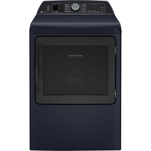 GE Profile 7.3 Cu. Ft. Electric Dryer with Moisture Sensing, Steam, Energy Star & Wi-Fi (PTD90EBMTRS) - Sapphire Blue