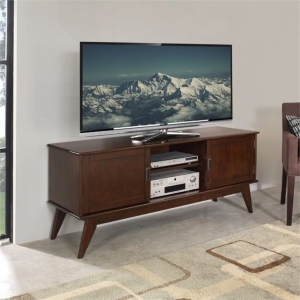 Atlin Designs 60" Low TV Stand in Auburn Brown