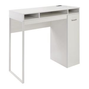 Ravel 47" Wide Desk with Storage in White Finish KD