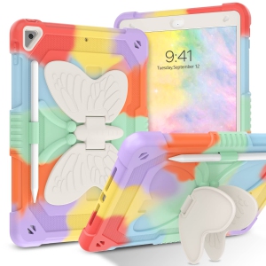 iPad 9th/8th/7th Generation Case, iPad 10.2 Case, iPad Air 3 Case [Butterfly Kickstand] [Pencil Holder] Kids Camo Case for iPad 10.2" 2021/2020/2019 Shockproof Protective Cover
