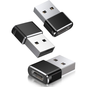 USB C Female to USB Male Adapter 3Pack,Type A Charger Cable Power Converter for iPhone 11 12 13 Pro Max,iPad 8 8th 9 9th Air 4 4th 5 5th Mini 6 6th Generation,AirPods,Samsung Galax
