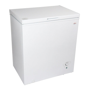 Koolatron Compact Chest Freezer 5.0 cu ft, Manual Defrost Deep Freeze, Storage Basket, Space-Saving Flat Back, Stay-Open Lid, Front-Access Defrost Drain, for Apartment, Condo