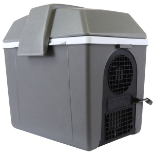 Koolatron Thermoelectric Iceless 12 Volt Cooler Warmer 9.8 qt (9.3 L), Electric Portable Car Cooler with DC Plug, Grey and White, for Travel Camping Fishing Trucking
