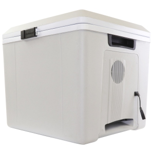Koolatron Portable Iceless 12V Cooler/Warmer, 27L (29qt) Thermoelectric Car Fridge, 12 Volt DC (5 Amps/60 Watts) Power Cord, Gray, Travel, Road Trips, Camping, Fishing, Trucking